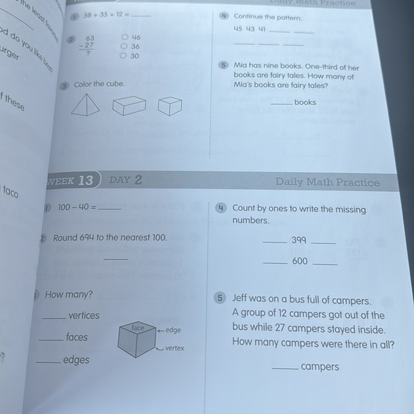Daily math, practice, common core edition grade 3 learning book - Picture 4 of 4
